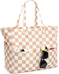 Iioscre Beach Bag for Women, Causal Hobo Handbags with Zipper Inner Pocket | Foldable Swim Tote Bag for Beach Vacation Essentials by Iioscre