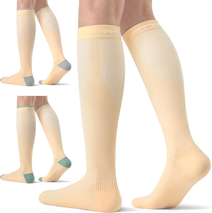 FITRELL 3 Pairs Compression Socks for Women and Men 20-30mmHg-Circulation Support Socks by FITRELL