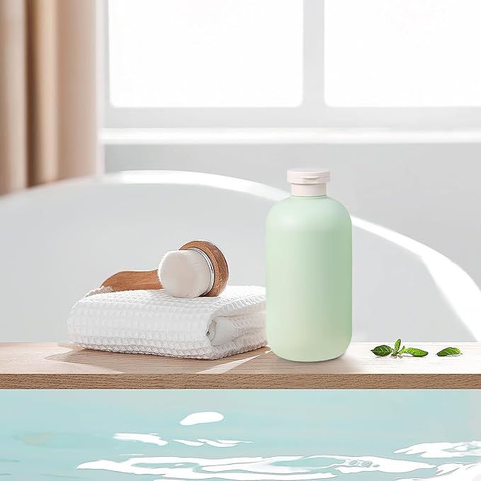 6.8oz Squeeze Bottles with Flip Cap, Refillable Plastic Travel Bottles for Creams, Lotion, Shampoo, Conditioner (2 Pcs) - Image 6