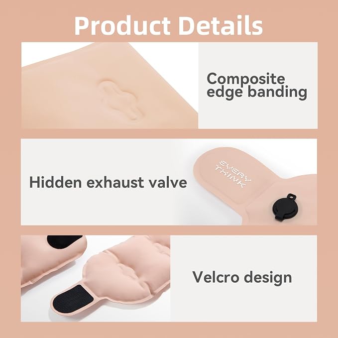 Inflatable Travel Pillow - Travel Pillow for Long Flight, Inflatable Neck Pillow for Traveling, Pocket Blow Up Pillow for Airplane, Bus, Train, Car, Office, Home (Pink) - Image 4