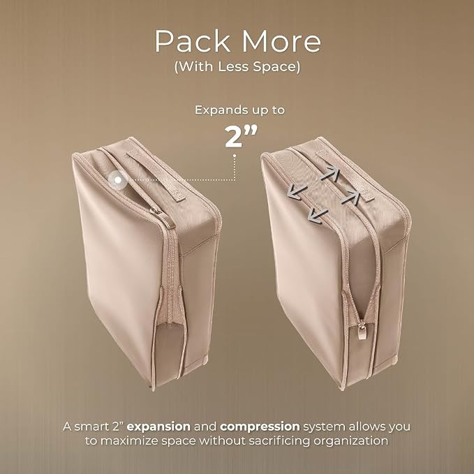 Briggs & Riley Travel Essentials Carry-On Compression Packing Cube Set, Tan - Image 4