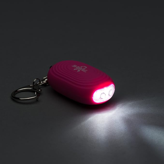 SABRE 2-in-1 Personal Alarm with LED Light, 130dB Personal Safety Siren, Snap Hook for Instant Access, 1,250 Foot (381 Meters) Range, Compact Design for Easy Attachment to Purse, Bag, or Keys - Image 9