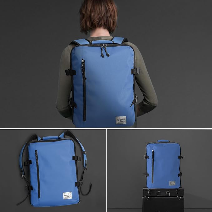 Small Carry-on Backpack Flight Approved Lightweight Casual Laptop Backpack MacBook Pro 16 Travel Gym Sport Daypack, Light Blue - Image 6