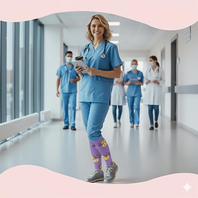 Sooverki Compression Socks for Women & Men 6 Pairs is Best Supportive Knee High Stockings for Circulation, Travel, Nurses - Image 6