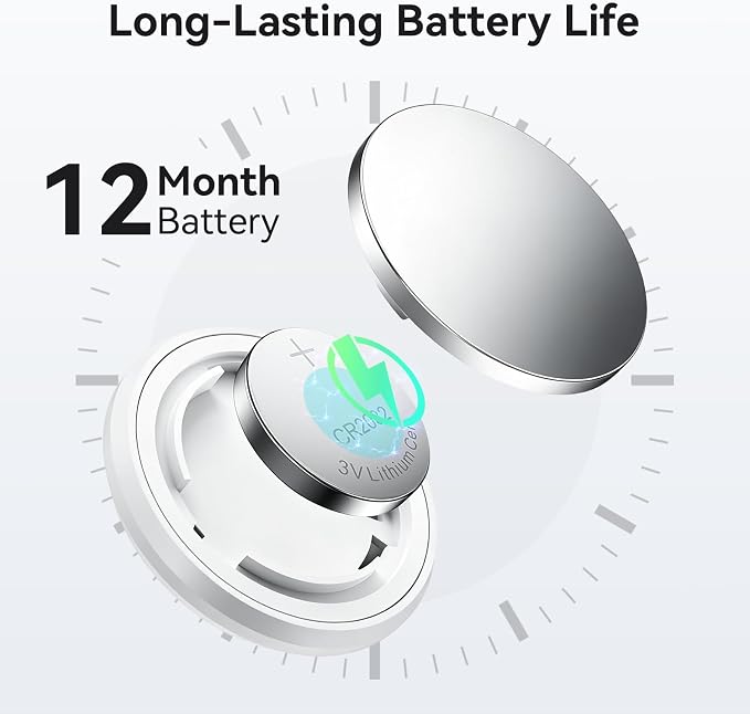 Air Tracker Tag-2 Pack, Smart Item Tags [Apple MFi Certified] | With Find My app (iOS Only), Key Finder Locator Luggage Tag for Keys, Bags, Wallets, Backpack, Suitcases, Replaceable Battery - Image 6