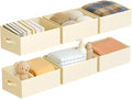 DIMJ Closet Storage Bins 6 Pack - Fabric Storage Baskets for Shelves, Large Clothes Organizers with Handles, Trapezoid Shelf Organization Storage Cubes for Purse, Toys, Books, Towel, Clothes by DiMJ