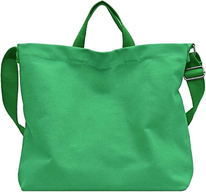 Women's Canvas Tote Bag inside Out Bag with Adjustable Crossbody Strap for Work Travel Shopping Durable Handbag for Men by Unknown