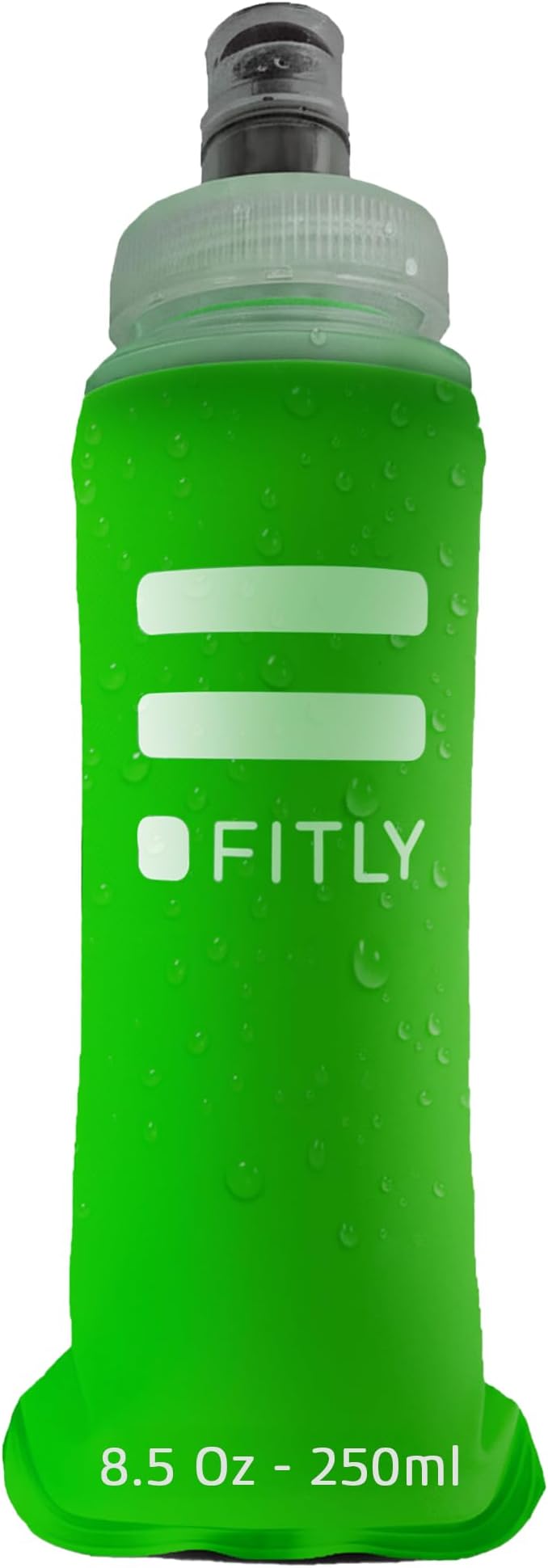 FITLY Soft Flask - Shrink As You Drink Soft Water Bottle for Hydration Pack - Folding Water Bottle Ideal for Running, Hiking, Cycling, Climbing & Rigorous Activity by FITLY