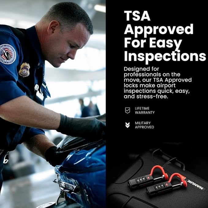 NANUK TSA Approved Lock – Durable, Secure Travel Case Lock with Cut-Resistant Steel Shackle & Rustproof | Secure Travel Case, Cut-Resistant Steel Shackle & Rustproof - Image 2