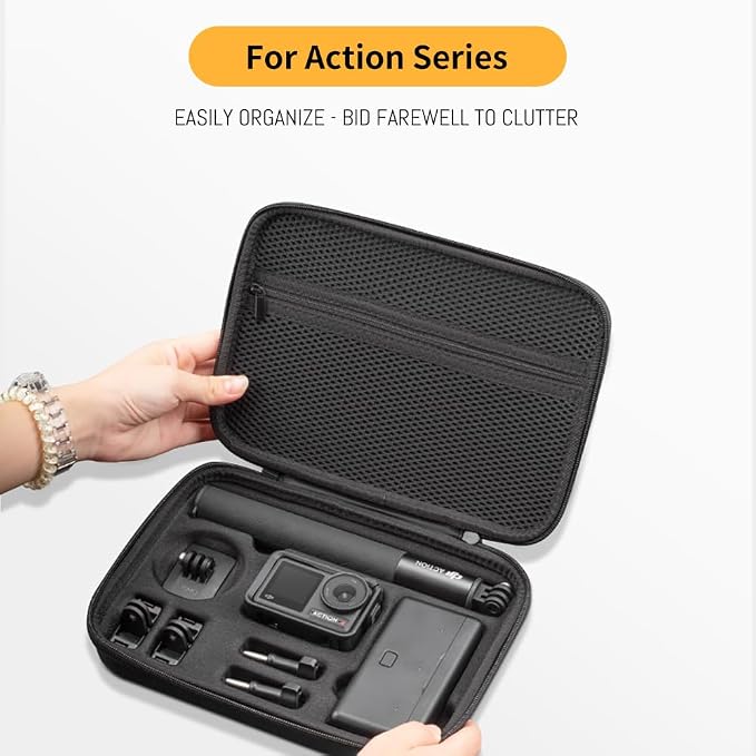 Osmo Action 5 Pro Carrying Storage Case for DJI Osmo Action 5 Pro/4/3 kit | Surface Waterproof Travel Portable Hard Bag Compatible With DJI Osmo Action 5 Pro/4/3 Adventure Combo Outdoor Travel - Image 2