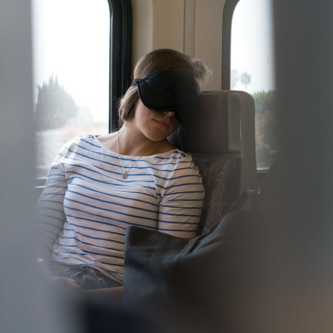 Lewis N. Clark Comfort Sleep Mask | Eye Mask for Travel | Comfortable & Breathable | Light Blocking & Adjustable | Navy - Image 7
