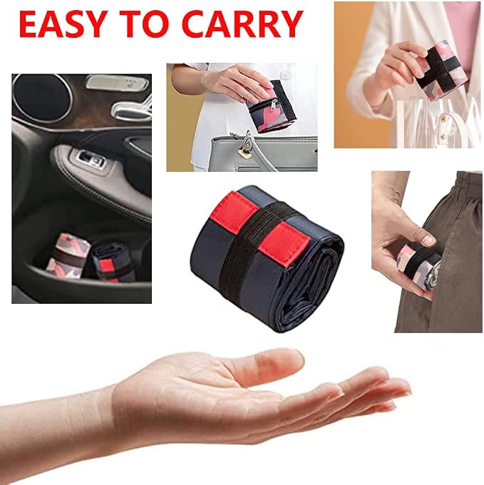 Reusable Shopping Bags, Foldable Grocery Storage Tote, Waterproof Oxford Cloth Bag for Shop, Large Durable Heavy Duty - Image 6
