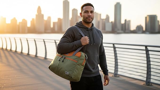 Packable Tote Bag Extra Small Duffel Bag Carry On Under Seat 20L Foldable | Nylon Packable Bag Travel Light Mens Personal Item Travel Bag Airplane Purse Carry On Bag for Women to Stand On Suitcase - Image 2