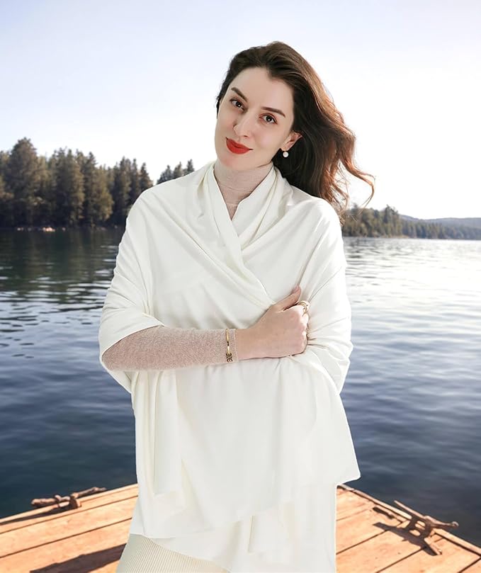 VENVSBEE Shawl Wraps for Women, Travel Scarf Soft Blanket Wrap Pashmina Travel Accessory for Airplane - Image 3