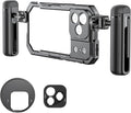 NEEWER Phone Cage Kit Compatible with iPhone 17 Pro Only, Video Rig Stabilizer Accessories with 67mm Filter Ring, 17mm Lens Backplate, T Mount Adapter, Two Quick Release Handles, PA143 (Black) by Neewer