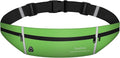 SooGree Slim Running Belt Sport Fanny Pack for Women Men,Outdoor Reflective Waist Pack Runner Pouch Belt, Zipper Waterproof Running Phone Holder Jogging Pouch for Phone Money Belt Waist Bag (Green) by SooGree