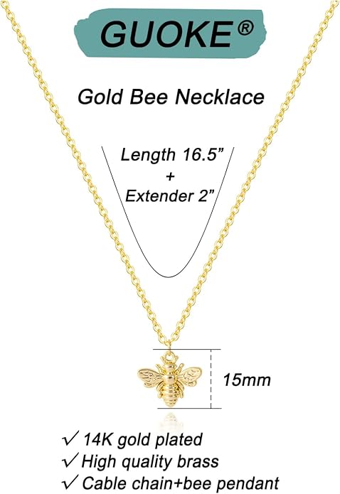 Gold Necklace for Women, Dainty Charm Pendant Necklace Jewelry Gift | 14K Gold Plated, Cute, Delicate, Adults, Non Tarnish, Hypoallergenic, Accessories - Image 6