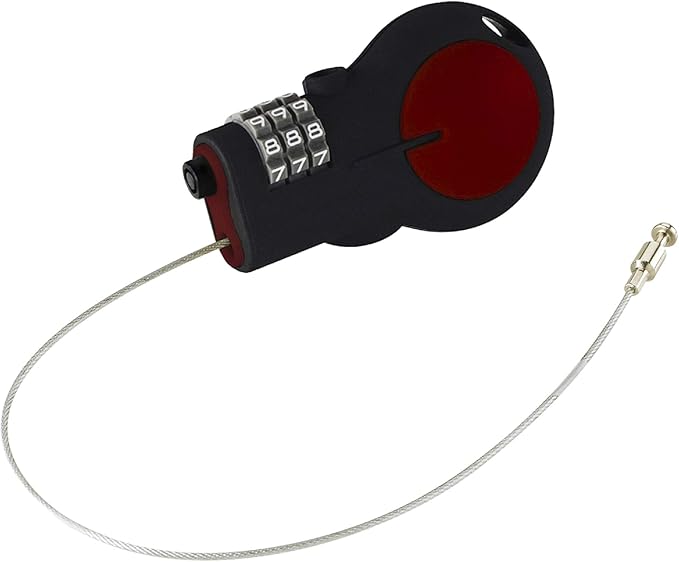 Lewis N. Clark Cable Luggage Lock | TSA Approved | Travel Or Bike Lock | Set Your Own Combination | 30-inch Retractable Steel Cable by LewisNClark