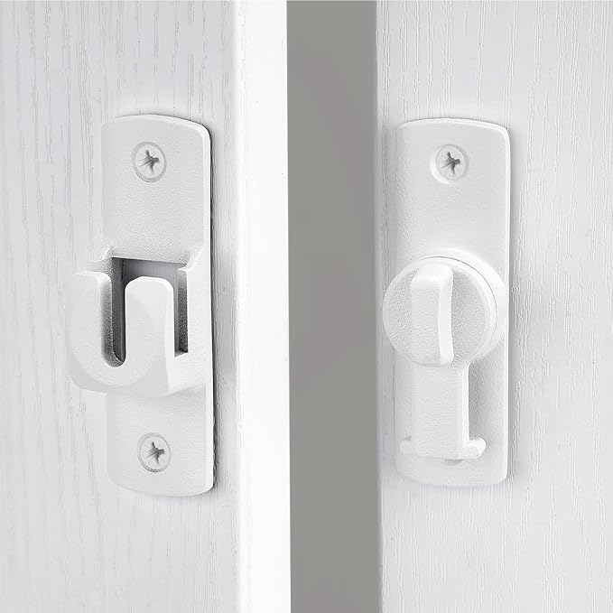 Matte White 90/180 Degree Flip Lock,Aluminum Alloy Barn Door Latch | Right Angle Door Lock Latch,Sliding Door Latches,Flip Gate Latches,for bedroom,garage,drawer,cabinet,window,pet enclosures - Image 6