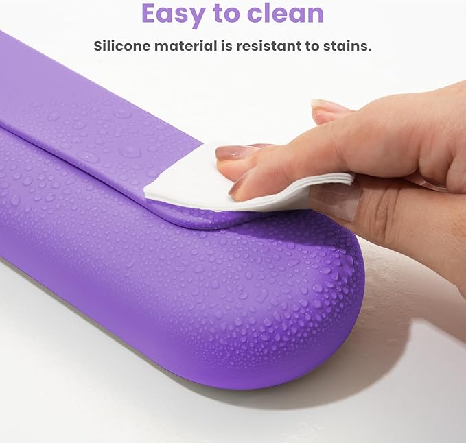 Silicone Electric Toothbrush Travel Case, Manual Toothbrush Travel Cover for Men and Women,Toothbrush Holder for Travel,Gym and More, Fits Most Manual and Electric Toothbrushes - Purple - Image 4