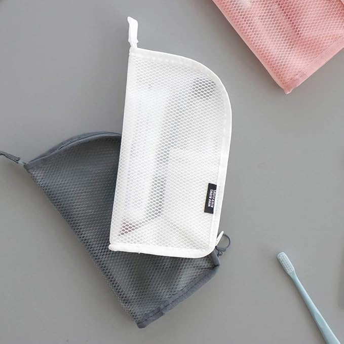 GANPUB 1Pc Travel Toothbrush Storage Bag, Portable Travel Cosmetic Bag Toilet Pouch, Toothbrush Toothpaste Cosmetics Storage Bag Case Container Toothbrushes and Accessories（White） - Image 3