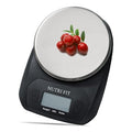 Digital Food Scale Small Kitchen Scales Weight in Grams Oz Black | Stainless Steel Panel, 1g Increment, Max 11lbs, Extra-Small Size, Smart Tare, Cooking Baking Weight Loss, Backlit LCD Display by NUTRIFIT