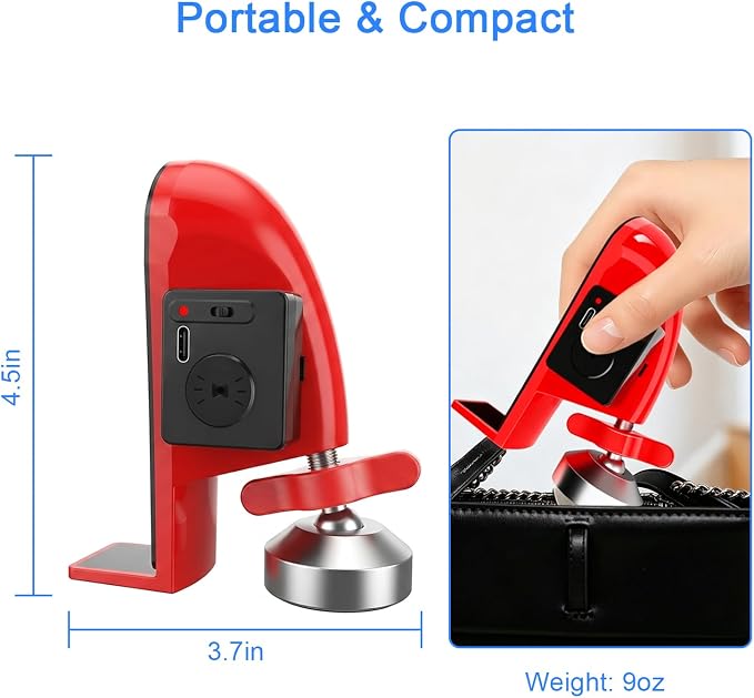 Portable Alarm Door Stopper, Rechargeable Door Jammer, Anti Theft Blocker for Hotel Room & Apartment Safety, Easy Installation Travel - Image 6