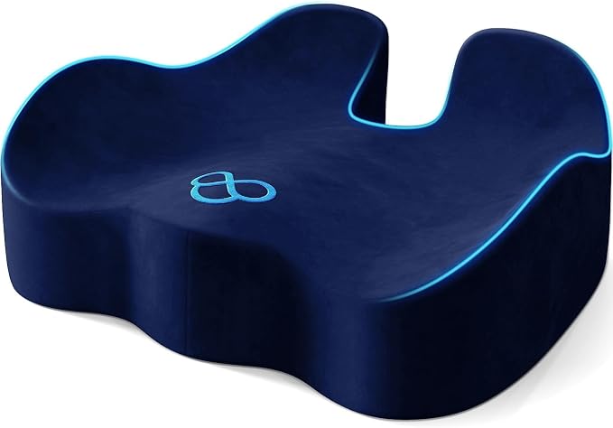 Seat Cushion, Non-Slip Memory Foam Chair Cushion for Taibone, Blue/Large | Chair Pillow with Handles for Car Office Chair, Tailbone/Sciatica Easing& Post-Surgery Recovery Chair Cushion by Unknown