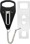 Portable Door Lock, No-Drill Security Lock, Home Door Lock Kit, Lightweight Anti-Theft Latch Protect Family Security and Privacy Fou Traveling, Bedroom, Hotel, Apartment(Balck) by Unknown