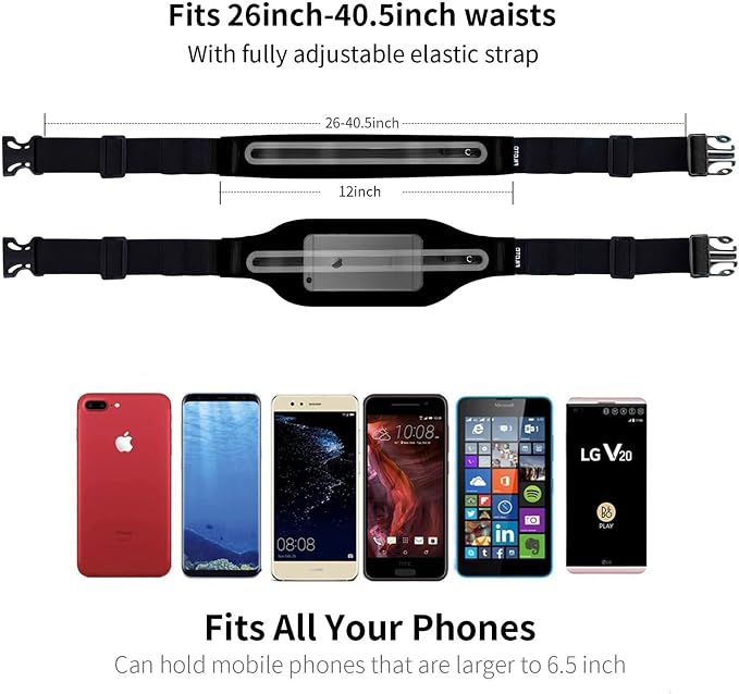 Running Belt Fanny Pack, Running Waist Pack for Women & Men USA Patented Hands-Free Reflective Runner Pouch Belt Fitness Workout Bag No-Bounce Adjustable Sport Travel Fanny Pack Cell - Image 5