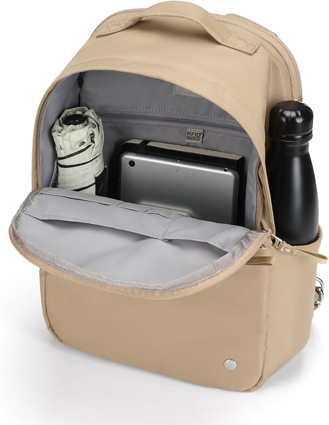 Pacsafe W 10L Anti Theft Backpack, Taupe - Image 5