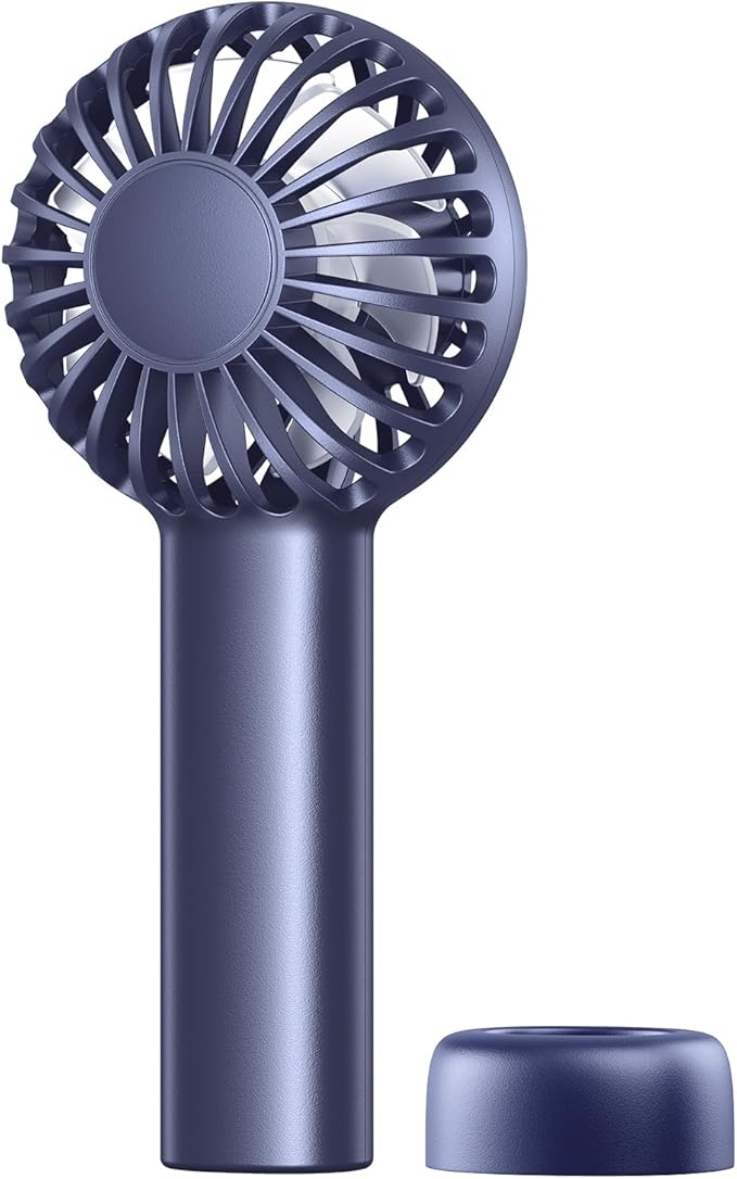SWEETFULL Mini Portable Fan - Small Handheld Fan, 3 Speeds Personal Hand Gifts for Travel Essentials, Lash, Makeup, Eyelash, Kids, Girls, Women - USB, Cute Design Blue by SWEETFULL
