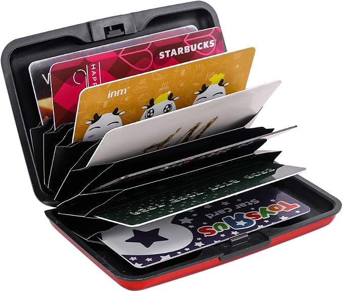 RFID Blocking Credit Card Protector Case Holder Wallet for Men Women | RFID Blocking Credit Card Protector Aluminum ID Case Hard Shell Business Card Holders Metal Wallet for Men or Women - Image 5