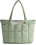 BAGSMART Expandable Tote Bag for Women, Puffer Work Tote Travel Bag | Quilted Carry On Bag for Travel Work Gym College, Waterproof Travel essentials by BAGSMART