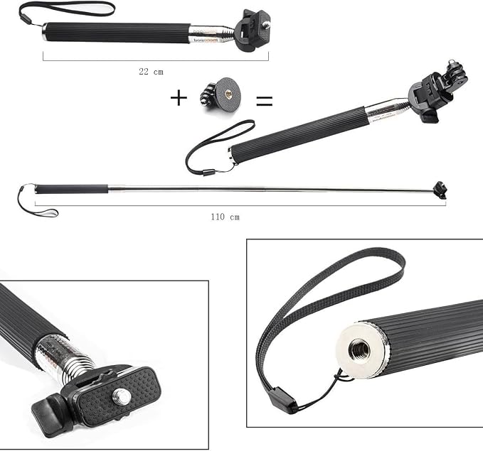 13-in-1 Accessories for Gopro, Action Camera Accessory Kit Compatible with GoPro Hero 13 12 11 10 9 8 Max 7 6 5 4 Black SJ4000 and Other Sports Cameras - Image 7