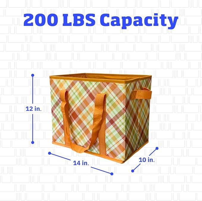 DURASACK Grocery Tote 3-Pack All-Purpose Collapsible Totes with Handles Kitchen Reusable Grocery Bags - Image 2
