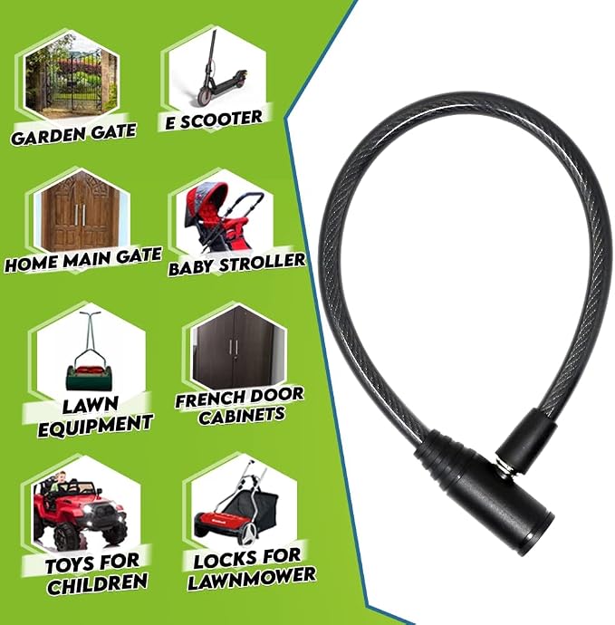 Child-Proof Refrigerator Lock for Kids & Adults - Lock for French Door Fridge and Cabinet (Regular, Black - 3 Pack Keyed Alike) - Image 7