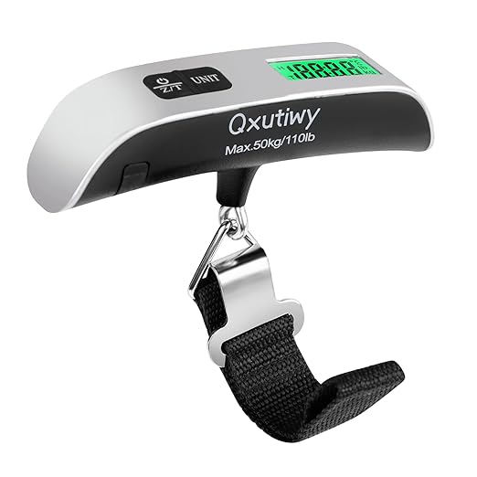 Luggage Scale, 110 Pounds Digital Luggage Scale Battery Included | Widen Upgrade Rubber Grip, with LED Display, Portable, Temperature Sensor, Peeling Function for Travel by Unknown