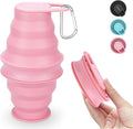 Nefeeko Collapsible Water Bottle, BPA Free Silicone Foldable Water Bottles | 17oz(500ml) Reuseable Water Bottles for Travel Gym Camping Hiking, Portable Leak Proof Sports Water Bottle with Carabiner by Nefeeko