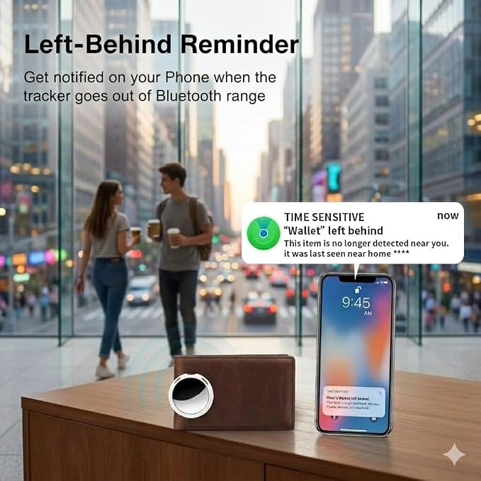 4 Pack Smart Tracker Tags MFi Certified Item Finder Apple Find My iOS Only | Bluetooth Air Worldwide Tracking Tracker Tags Waterproof Key Finder Locator with Sound for Luggage Wallet Pets Dogs Cats - Image 4