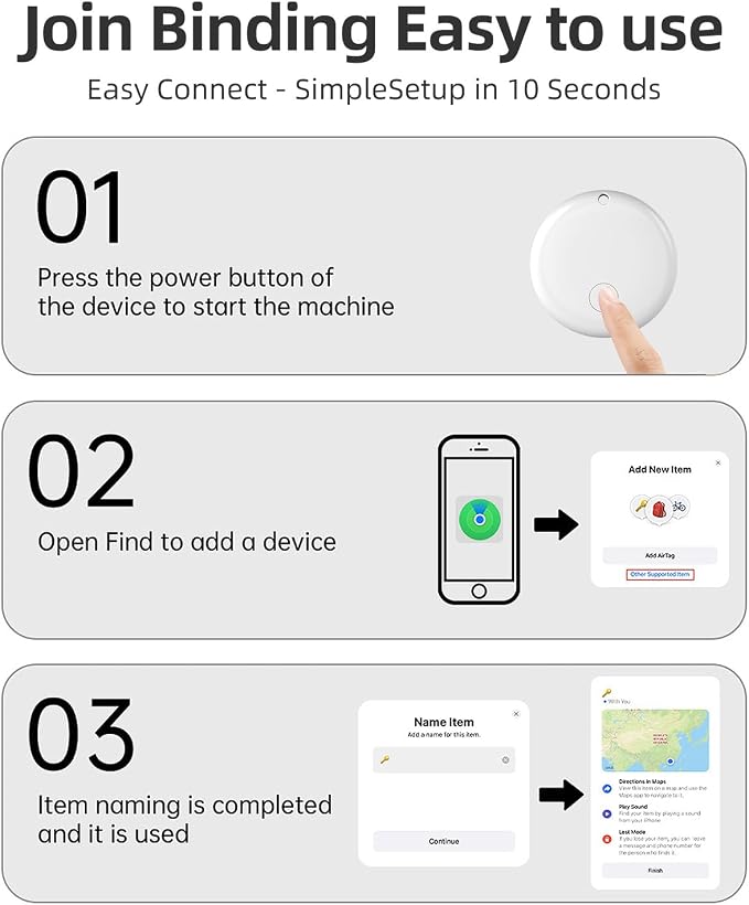 GPS Tracker for Vehicles Work with Find My(iOS Only), Safe Sync GPS Tracker Mini Car Item Finder, Hidden Car Location GPS Tracking Tags Device No Month Fee NO Subscription No SIM - Image 6