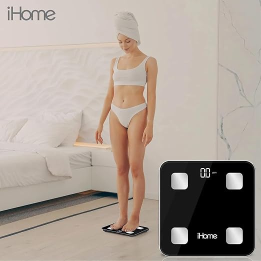 iHome Digital Bluetooth Smart Scale for Body Weight, Weight Scale, Including BMI, Body Fat, Muscle Mass, Batteries Included (Black Smart Bluetooth) - Image 6