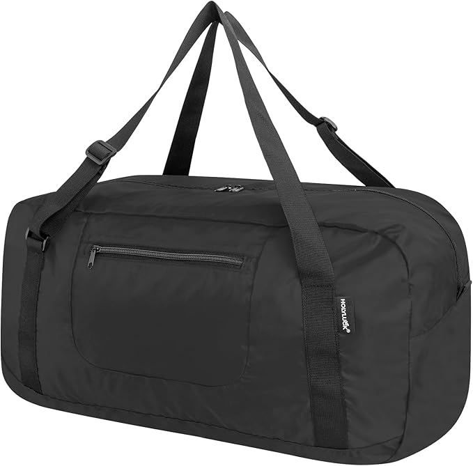 HOLYLUCK Foldable Travel Duffel Bag Luggage Great for Gym -55L, black by holyluck