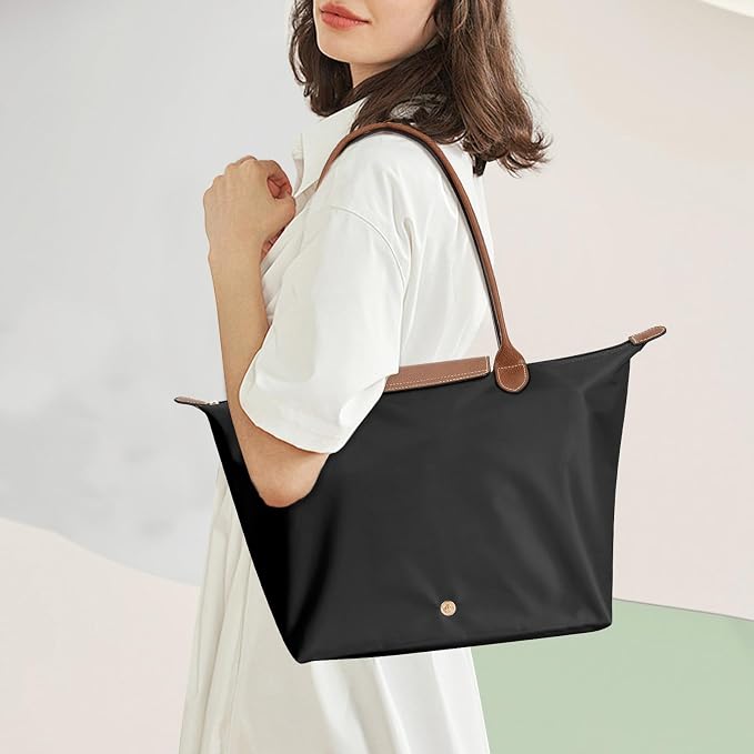 Tote Bag for Women with Purse Organizer Insert. | Foldable Large Capacity Waterproof Nylon Bag for Travel, Work, and Daily Use. - Image 3