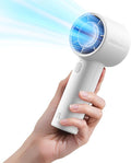 JISULIFE Portable Handheld Fan, 22H Max Runtime, 5-Speed - Gray | Travel Essential for Outdoor, Camping, Beach & Makeup, Powerful Airflow, Ultra-Quiet, 4000mAh Battery, Gift for Women & Men by LivechillStaycool