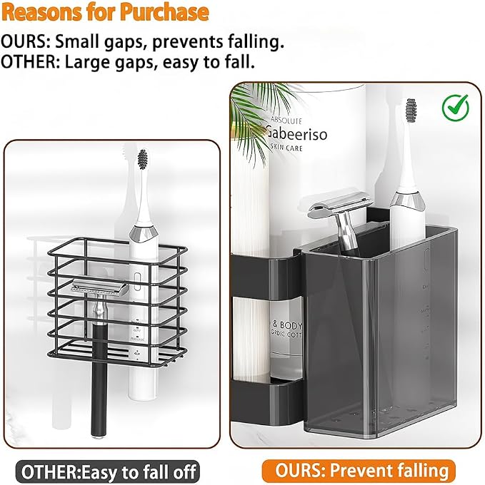 Corner Shower Caddy, 3 Pack Adhesive Shower Organizer Shelves | Rustproof Corner Shower Shelf with Hooks and Toothpaste Holder, No-Drill Adhesive Storage Rack for Bathroom and Kitchen - Image 5