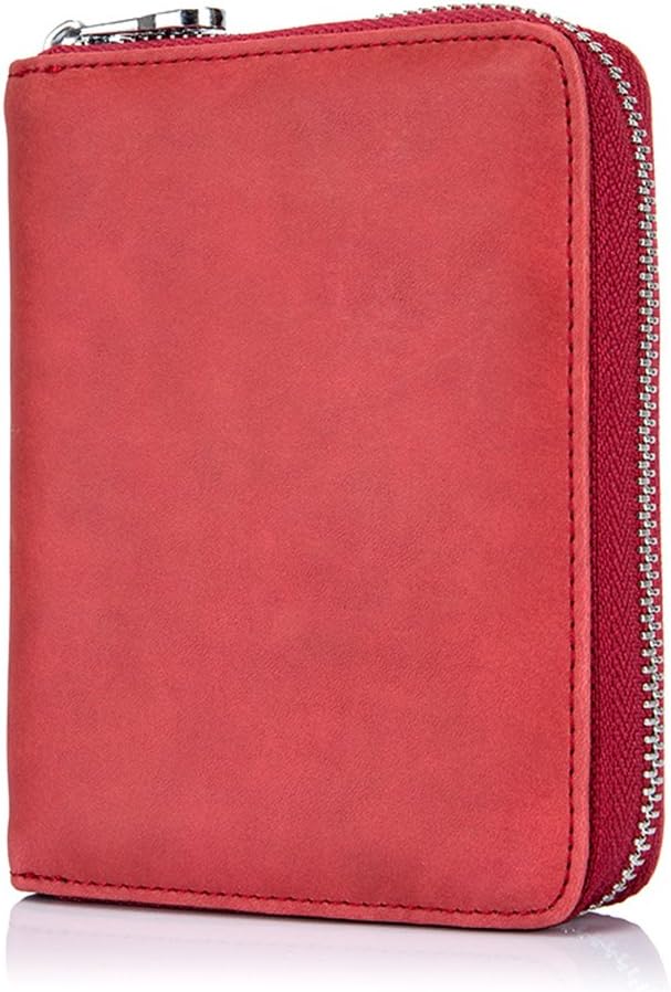 RFID Blocking 24 Slot Credit Card Holder Wallet Real Leather Multi Card Organizer Wallet with Zipper by boshiho