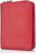 RFID Blocking 24 Slot Credit Card Holder Wallet Real Leather Multi Card Organizer Wallet with Zipper by boshiho