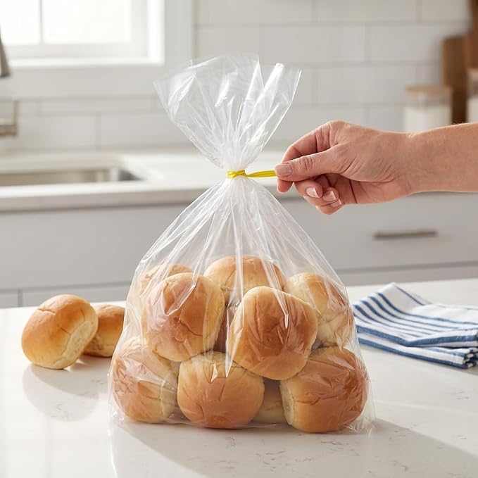 1 Gallon Storage Bags With Twist Ties, 300 Count (4 Packs of 75) | Roomy 11 x 12.5 in baggies for produce, snacks, freezer & pantry; flexible, tear resistant & easy to fill for meal prep - Image 6