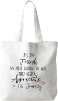 JINYO Preppy Canvas Tote Bag, Inspirational Tote Bags for Women by JinYo